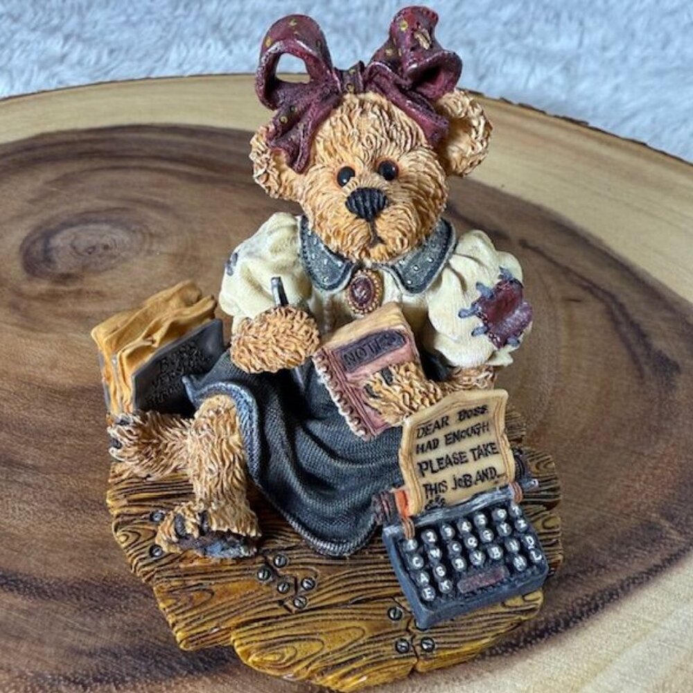 Vintage Boyds Bears Ms. Friday...Take This Job Bearstone Collection Figurine